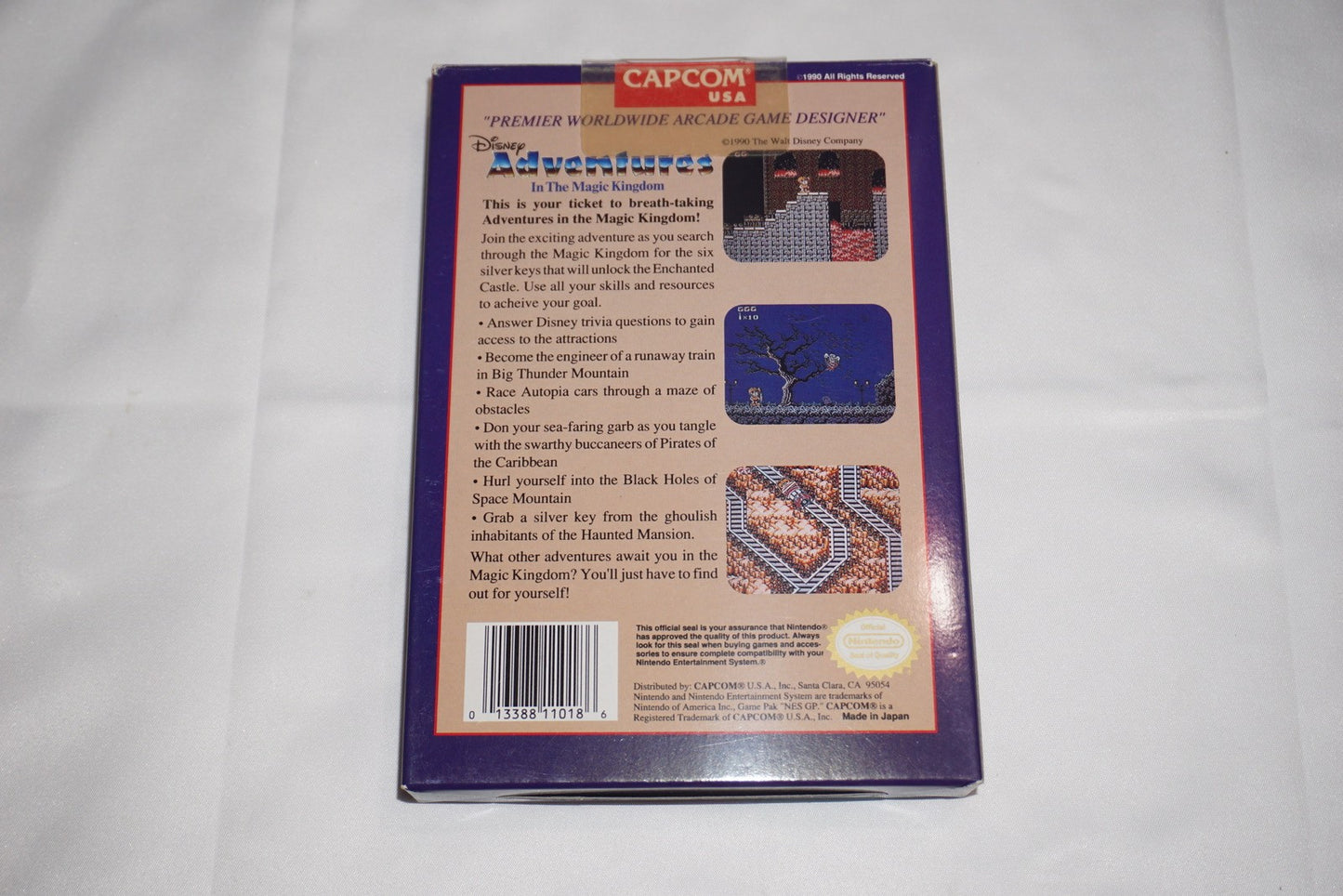 Disney Adventures in Magic Kingdom (Nintendo NES) Complete Mega Man Sticker CIB