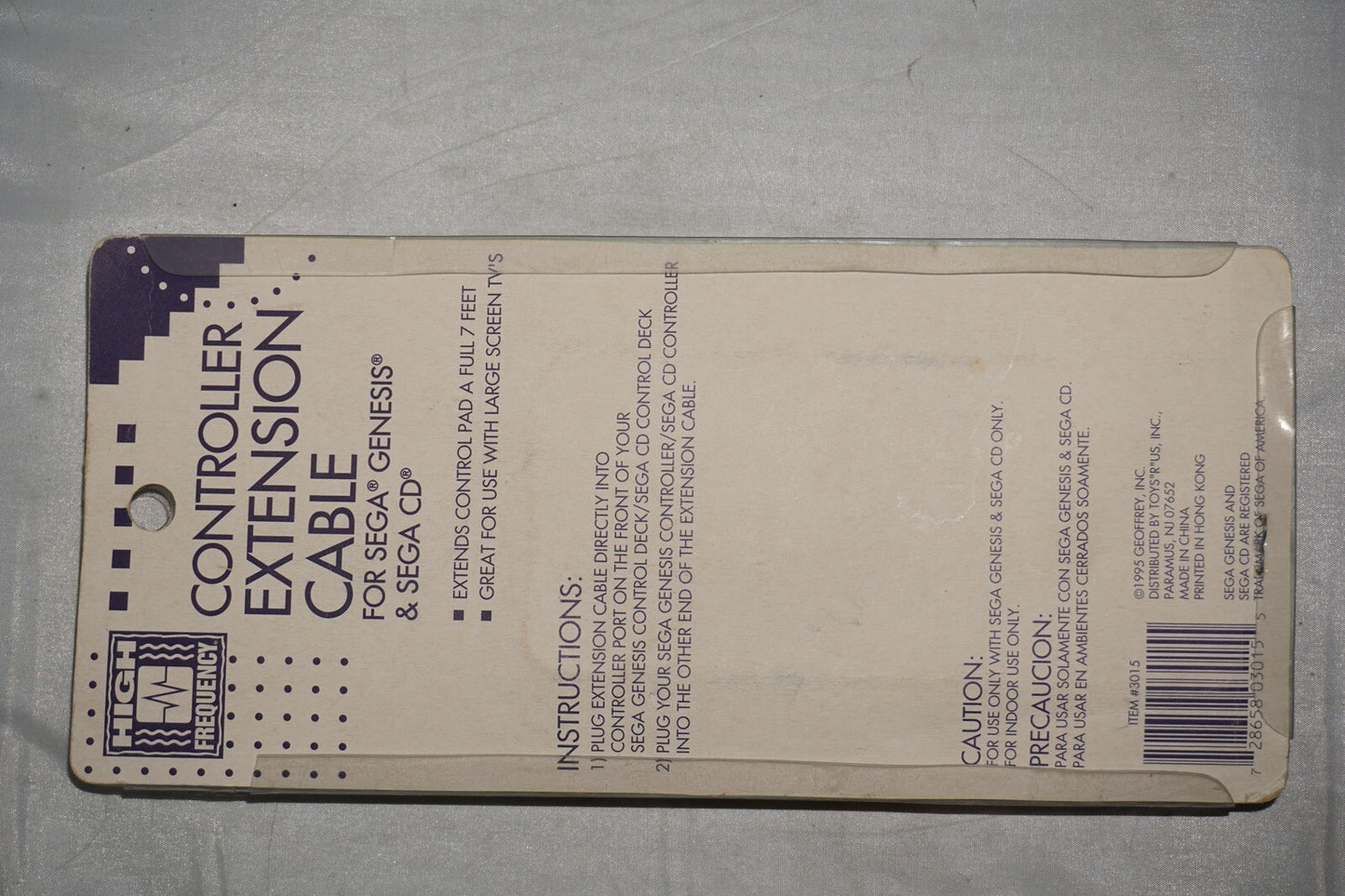 High Frequency Controller Extension Cable (Sega Genesis CD) NEW