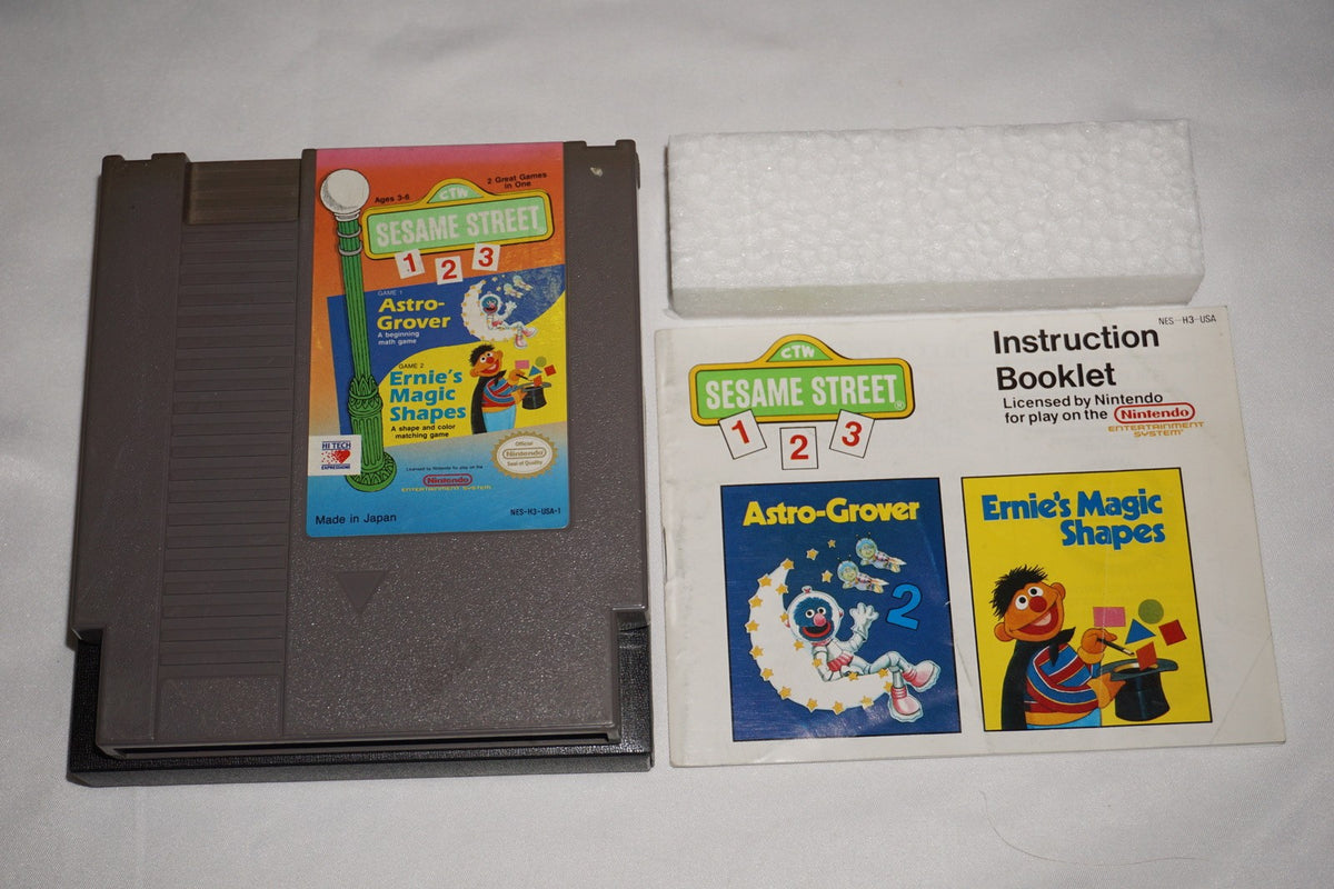 Sesame Street 123 (Nintendo NES) Complete in Box CIB