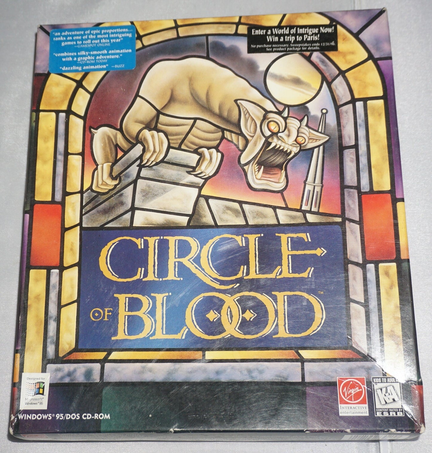 Circle of Blood (PC Windows 95 MS Dos) Complete in Big Box CIB