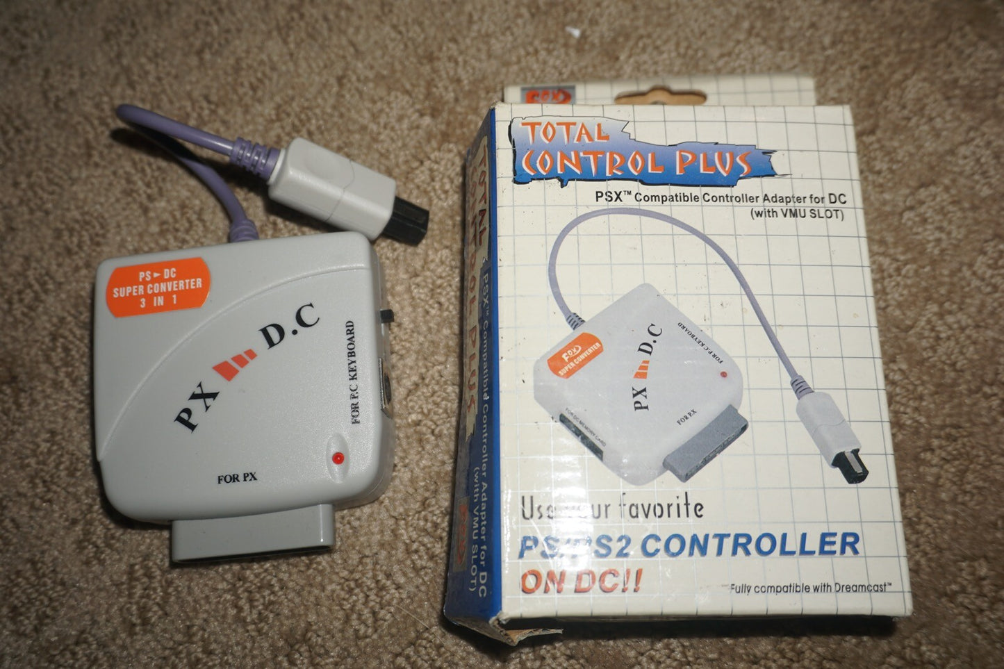 Fox Total Control Plus Controller Adapter (Sega Dreamcast) with Box