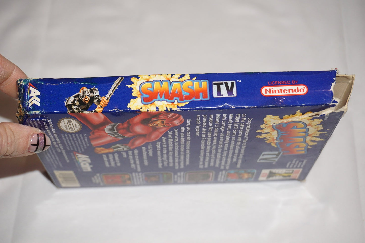 Smash Tv T.V (Nintendo NES) Complete in Box w/ Reg Poster CIB