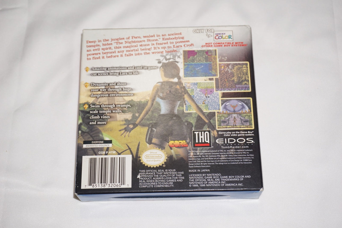 Tomb Raider Starring Lara Croft (Game Boy Color Gameboy) Complete in Box CIB