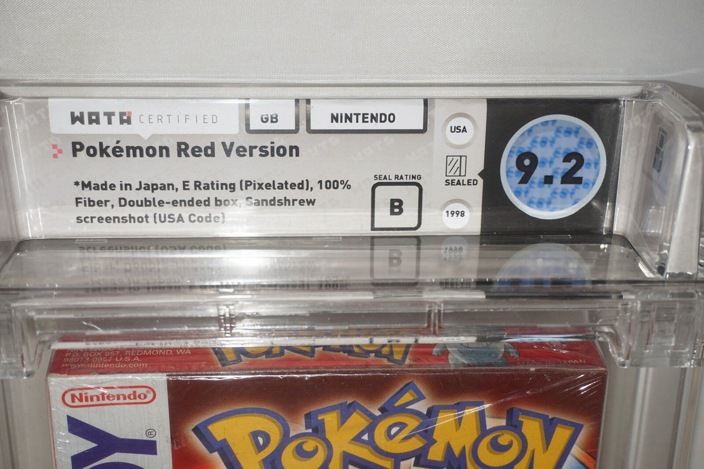 Pokemon Red Sandshrew (Nintendo Game Boy Gameboy) CGC 9.2 B NEW Sealed