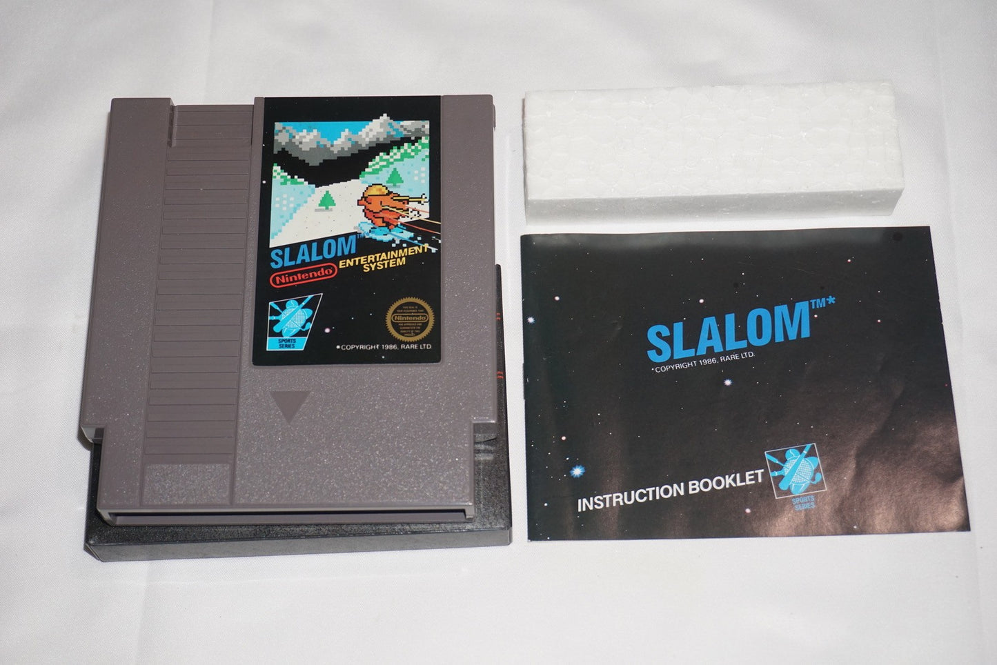 Slalom 5 Screw Hangtab (Nintendo NES) Complete in Box CIB