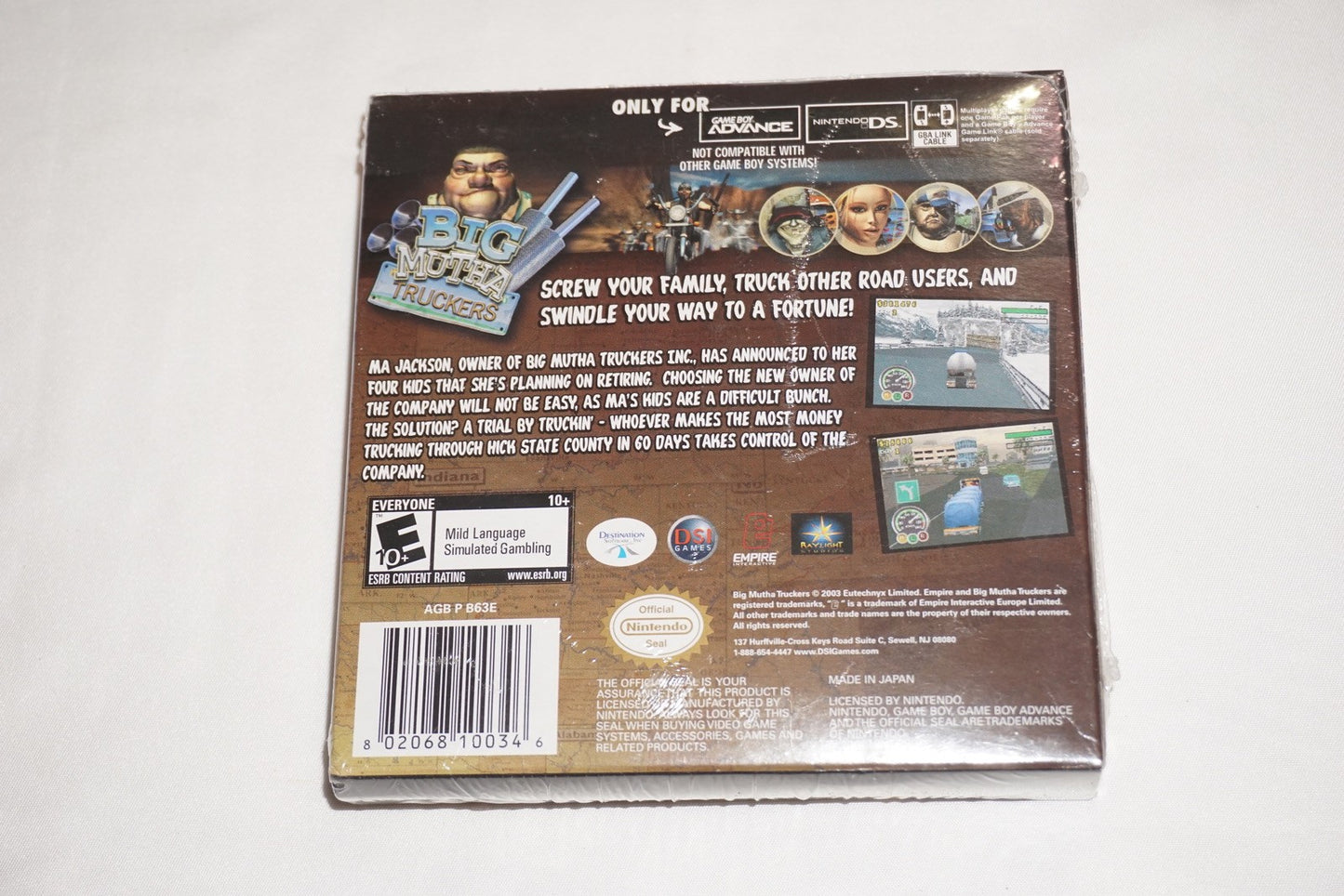 Big Mutha Truckers (Nintendo Game Boy Advance GBA) NEW Sealed