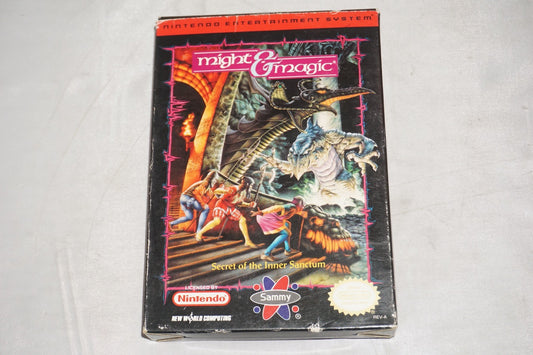 Might & Magic Secret Inner Sanctum (Nintendo NES) Complete in Box w/ Map CIB