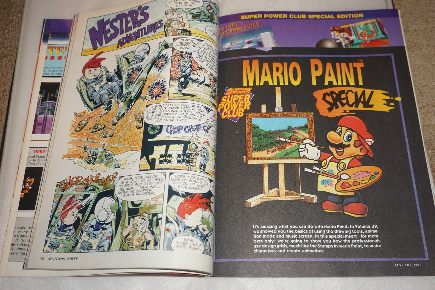 Nintendo Power Vol 44 Magician's Quest Magazine #1 Poster Plane Book NM