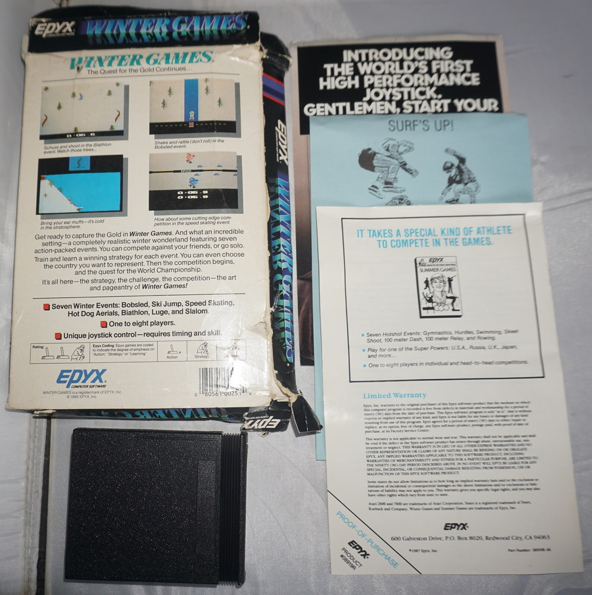 Winter Games (Atari 2600 7800 Sears) Complete In Box