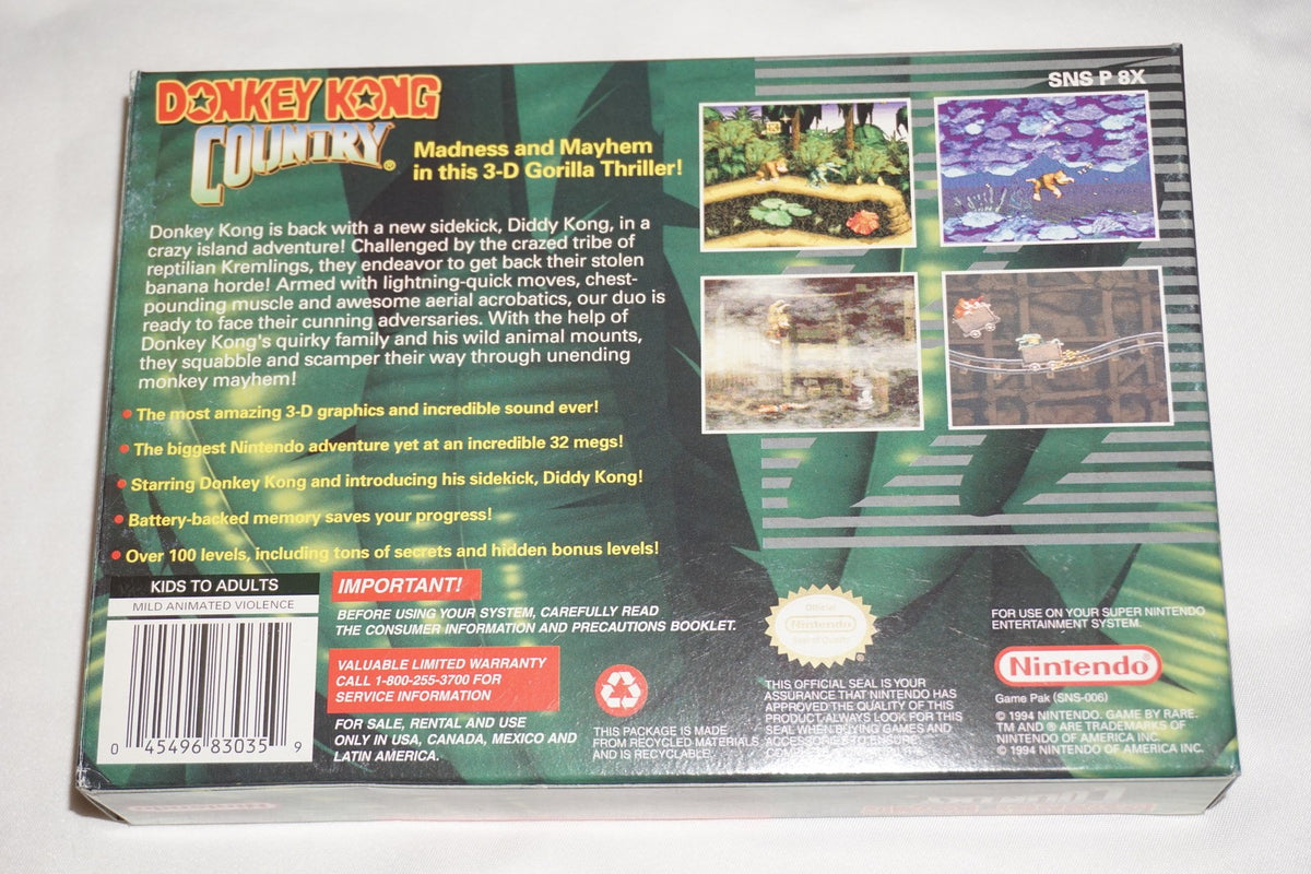 Donkey Kong Country 1 (Super Nintendo SNES) Complete in Box CIB