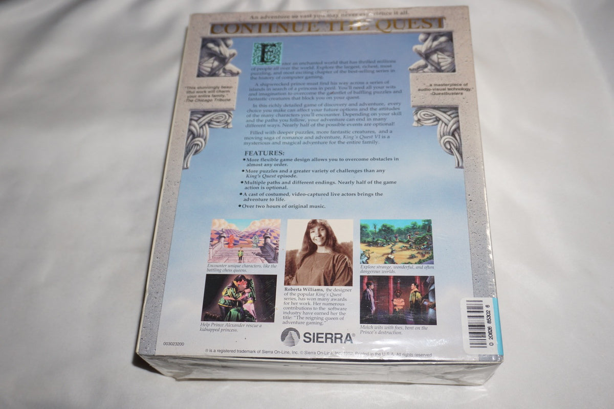 King's Quest VI 6 (PC MS Dos 3.5") NEW Sealed w/ Sleeve
