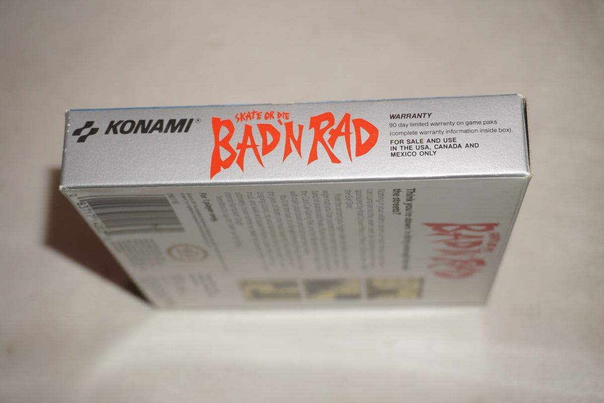 Skate Or Die Bad N Rad (Nintendo Gameboy Game Boy GB) Complete CIB Authentic