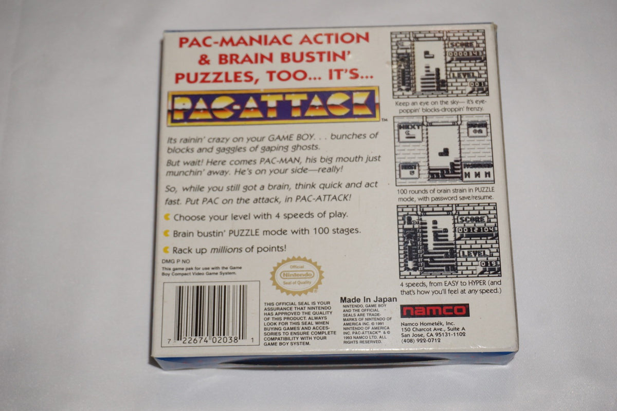 Pac Attack (Nintendo Game Boy Gameboy) Complete in Box CIB