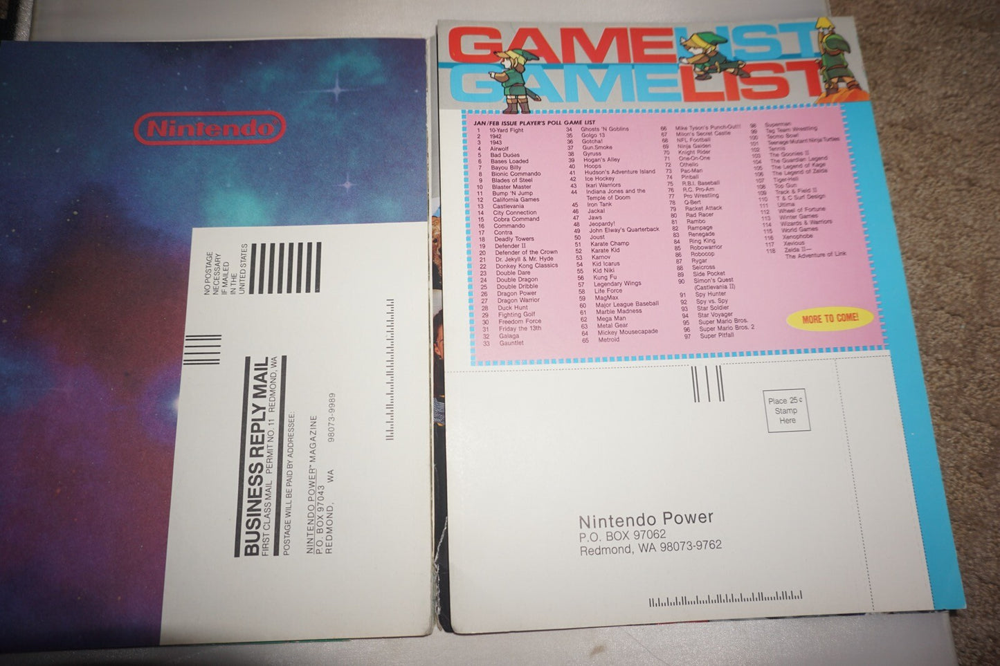 January/February 1989 Zelda II Nintendo Power Magazine #5 Poster