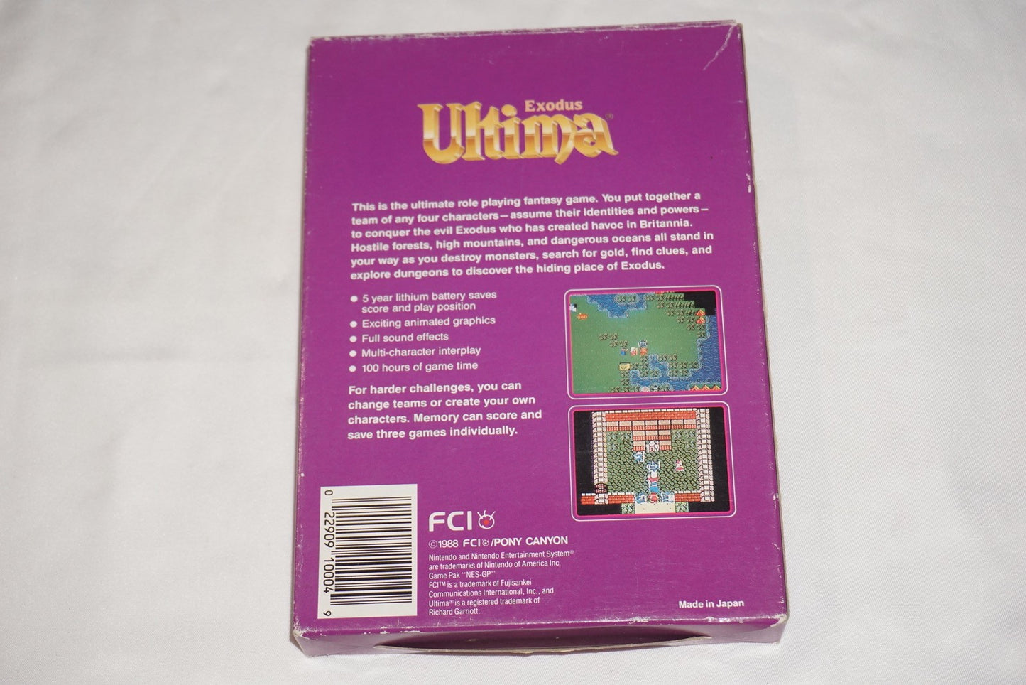 Ultima Exodus (Nintendo NES) Complete in Box w/ Hint Book Offer CIB