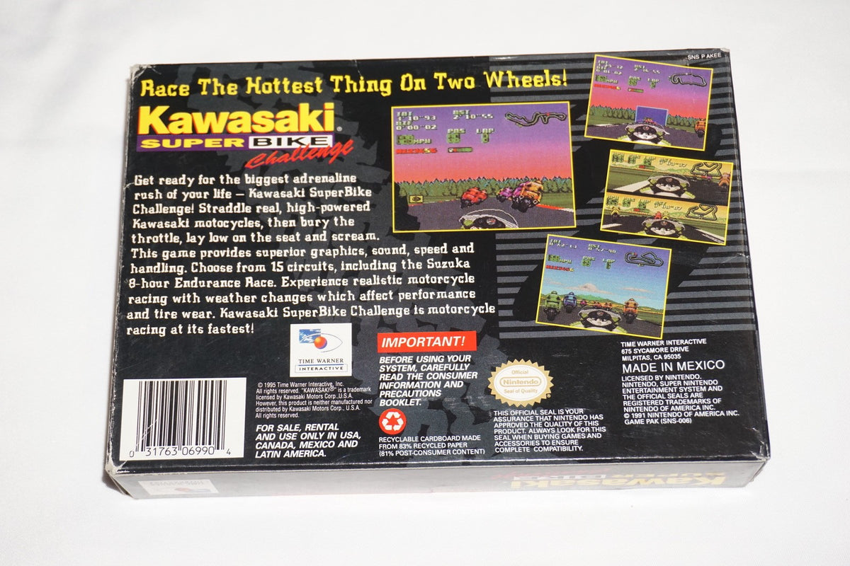 Kawasaki Superbike Challenge (Super Nintendo SNES) Complete in Box CIB