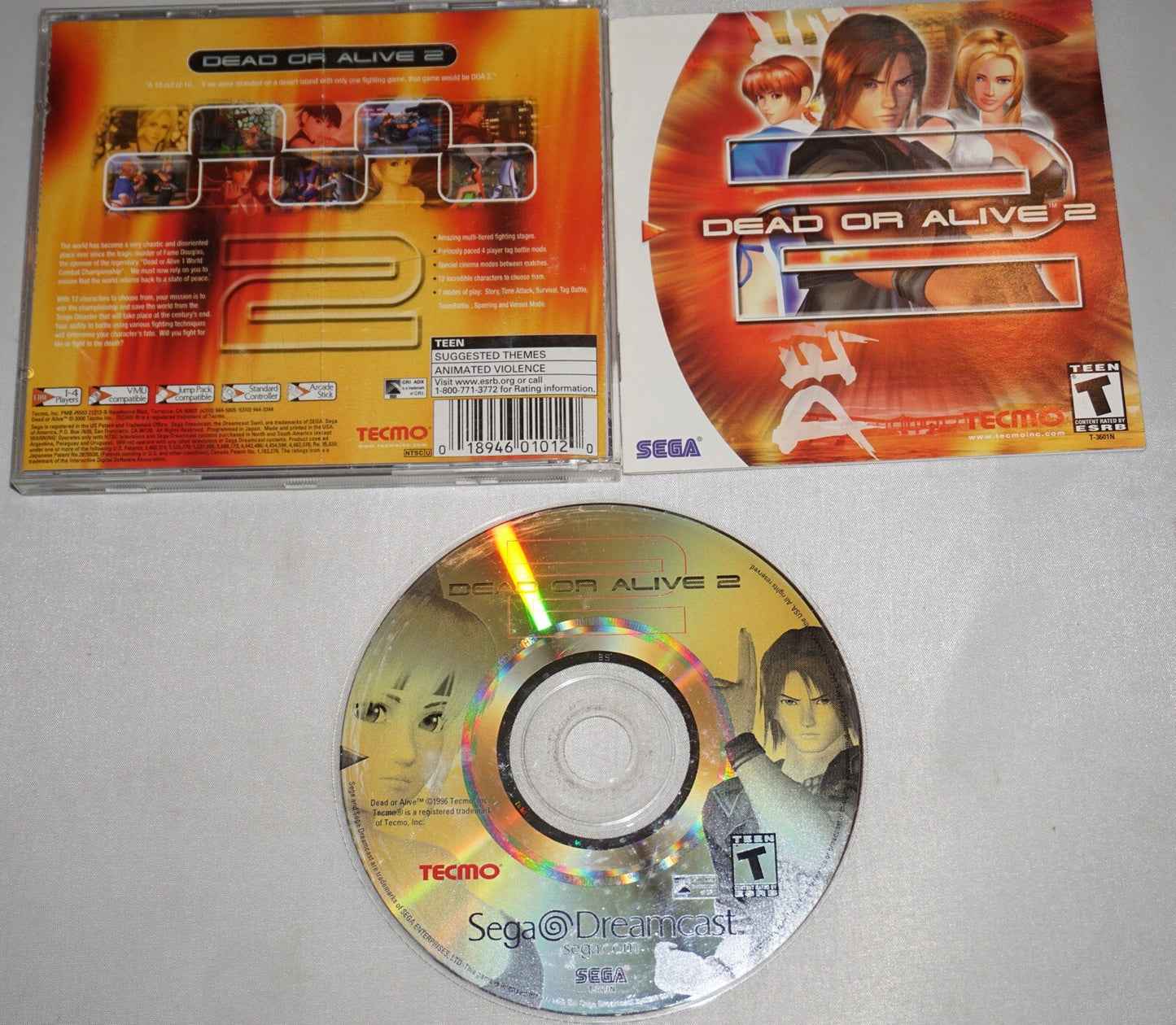 Dead or Alive 2 DOA (Sega Dreamcast) Complete Tested