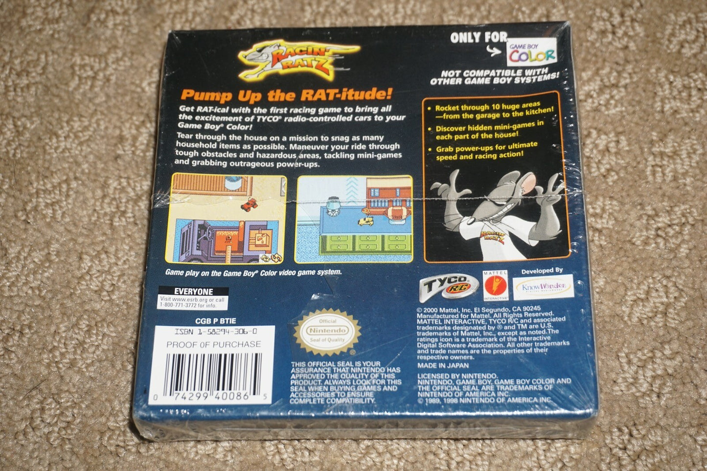 Racin Ratz (Nintendo Gameboy Boy Color GBC) NEW Factory Sealed