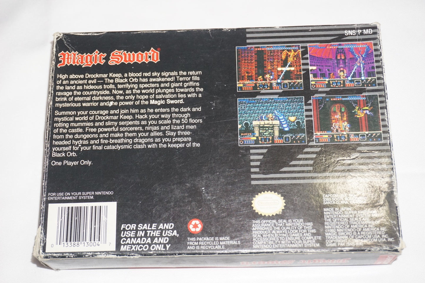 Magic Sword (Super Nintendo SNES) Complete in Box CIB