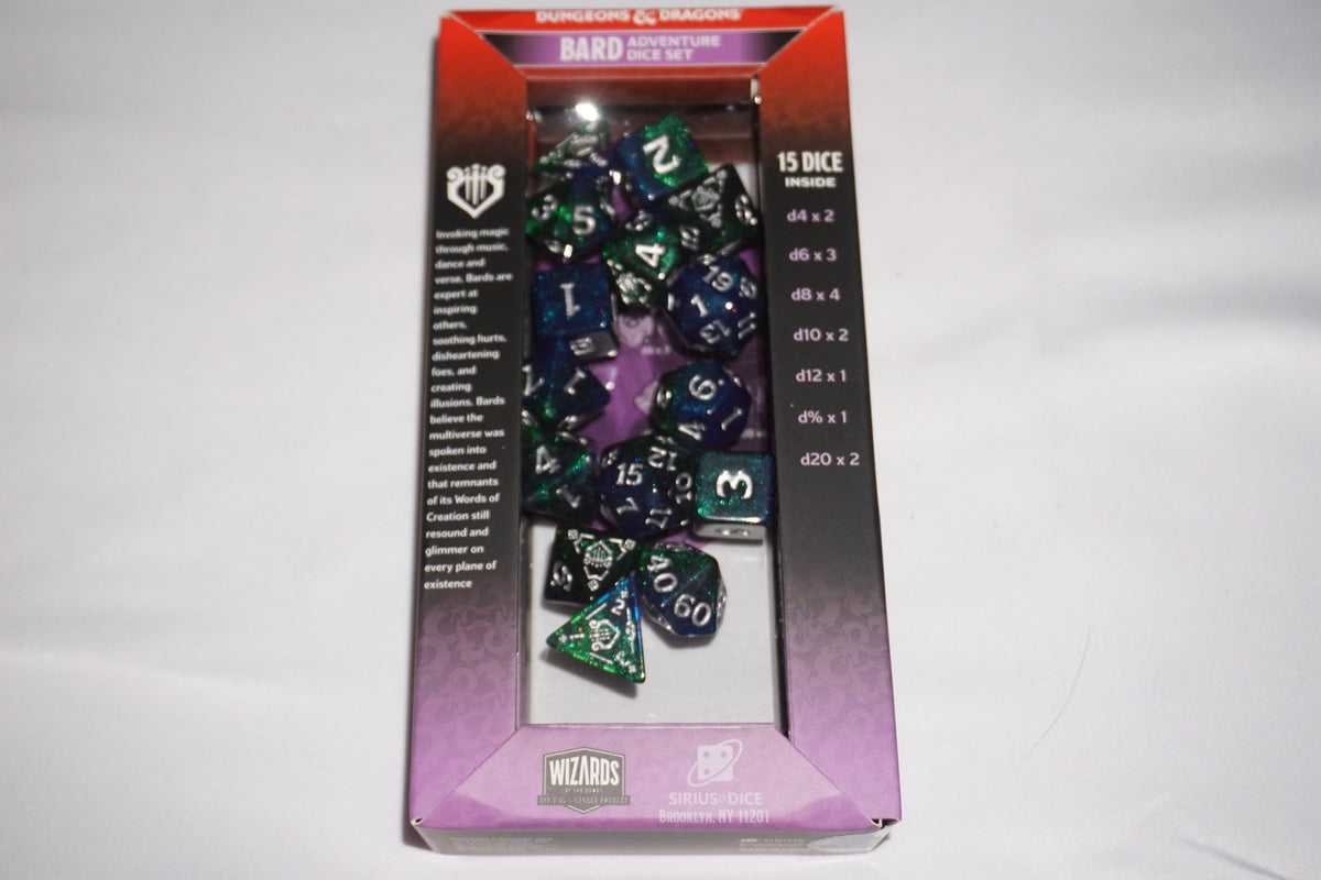 Bard Adventure Dice Set D&D Dungeons & Dragons NEW
