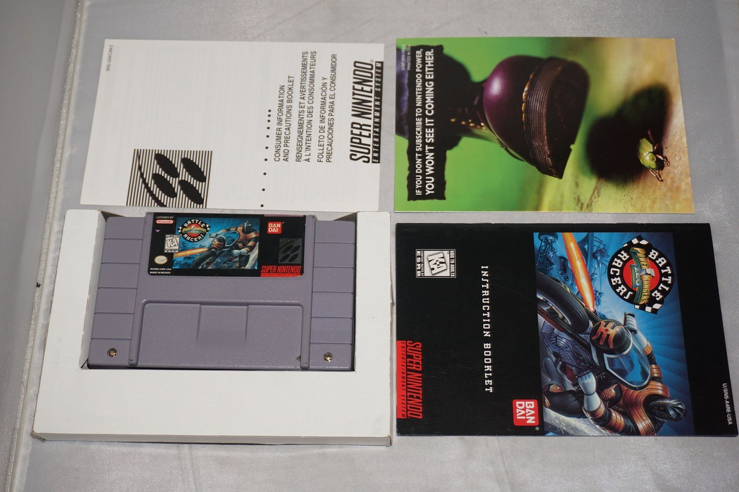 Power Rangers Zeo Battle Racers (Super Nintendo SNES) Complete in Box CIB