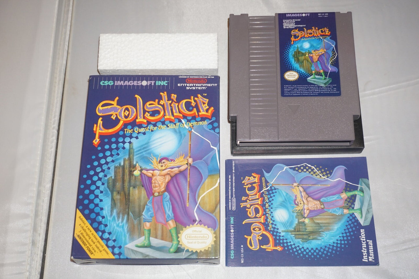 Solstice (Nintendo NES) Complete in Box CIB Near Mint #2
