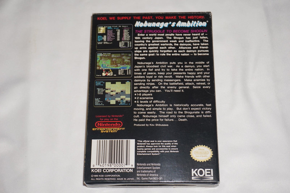 Nobunaga’s Ambition 1 (Nintendo NES) Complete in Box CIB