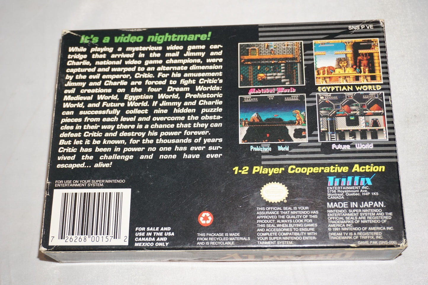 Dream Tv T.V (Super Nintendo SNES) Complete in Box CIB
