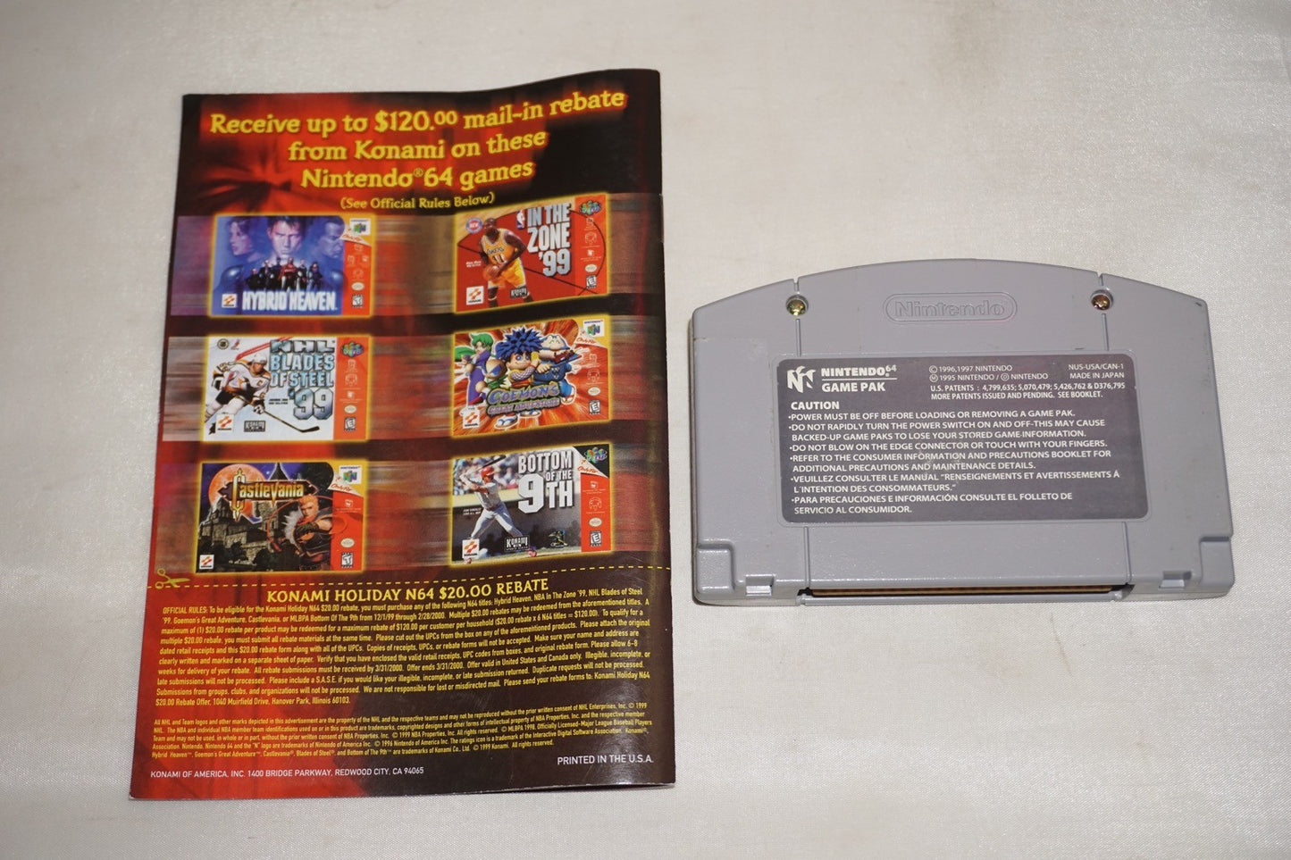 Castlevania Legacy of Darkness (Nintendo 64 N64) Complete in Box CIB