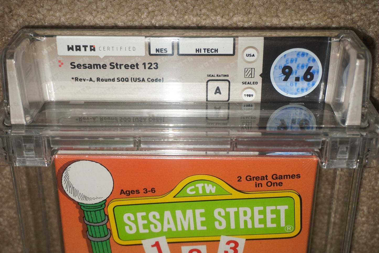 Sesame Street 123 (Nintendo NES) WATA 9.6 A NEW Factory Sealed Round Seal