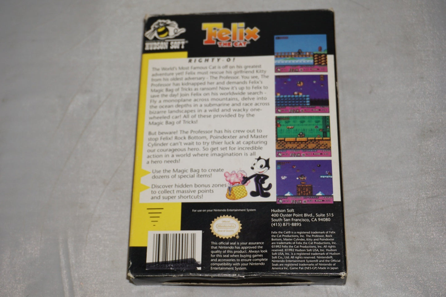 Felix The Cat (Nintendo NES) Complete in Box w/ Reg Card Poster CIB