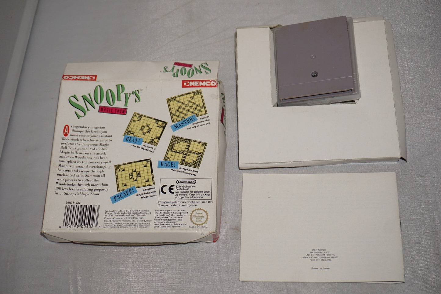 Snoopy's Magic Show (Gameboy GB Game Boy) Complete CIB Authentic