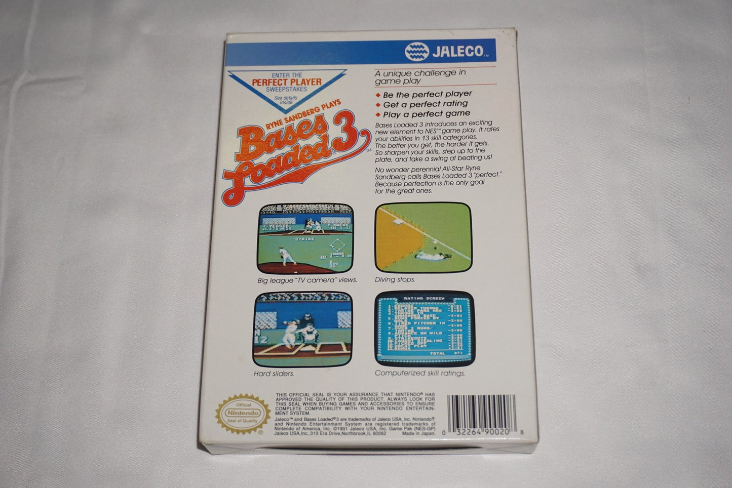 Bases Loaded 3 III (Nintendo NES) Complete in Box CIB