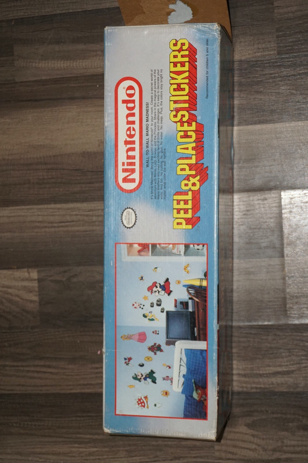 Nintendo Peel & Place Stickers NES w/ Box Super Mario Bros 2
