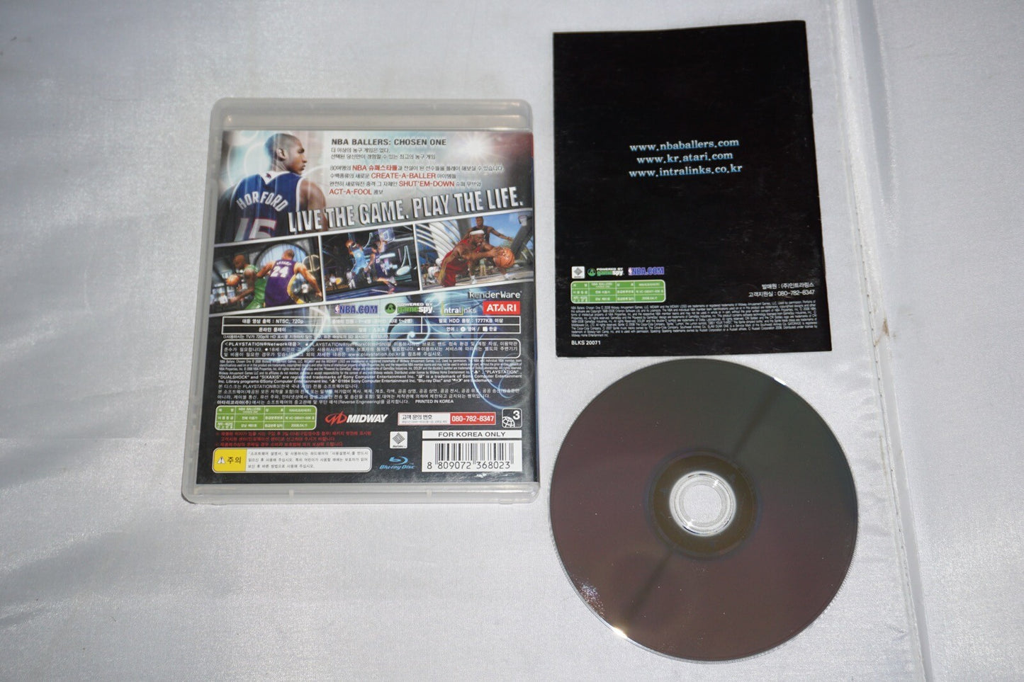 NBA Ballers Chosen One (Sony Playstation 3 ps3) Complete KOREAN Import
