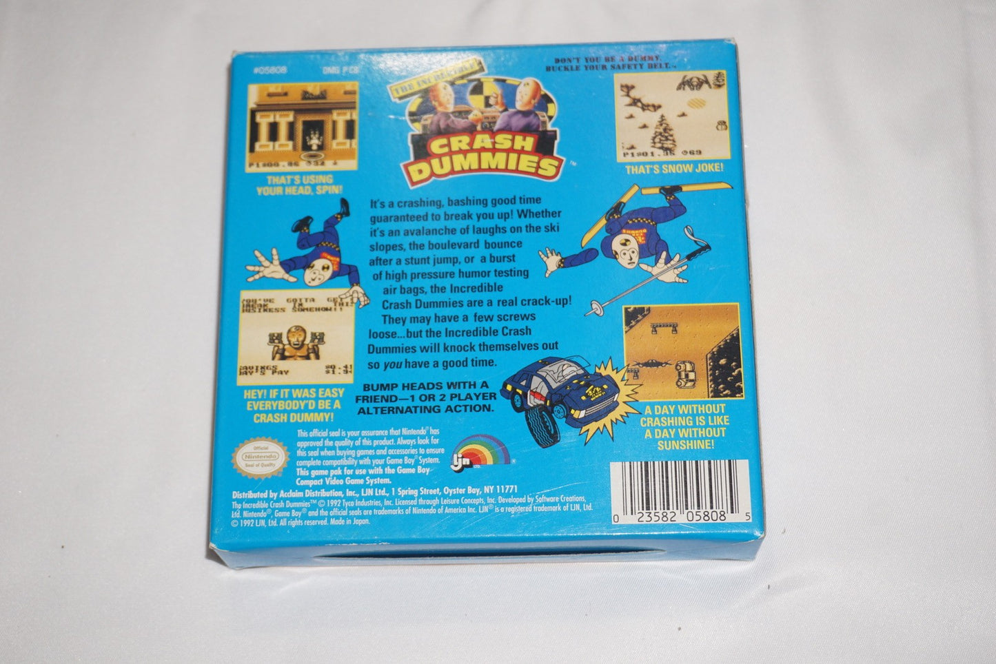 Incredible Crash Dummies (Nintendo Game Boy Gameboy) Complete in Box CIB