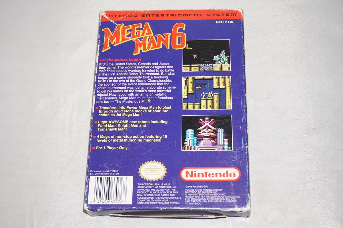 Mega Man 6 (Nintendo NES) Complete in Box w/ Reg Card CIB