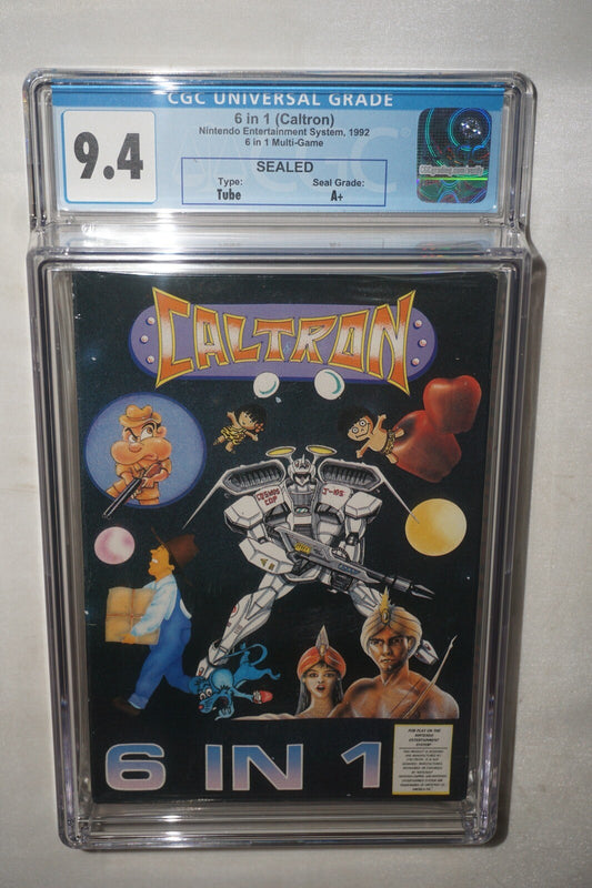 Caltron 6 in 1 (Nintendo NES) CGC 9.4 A+ NEW Sealed