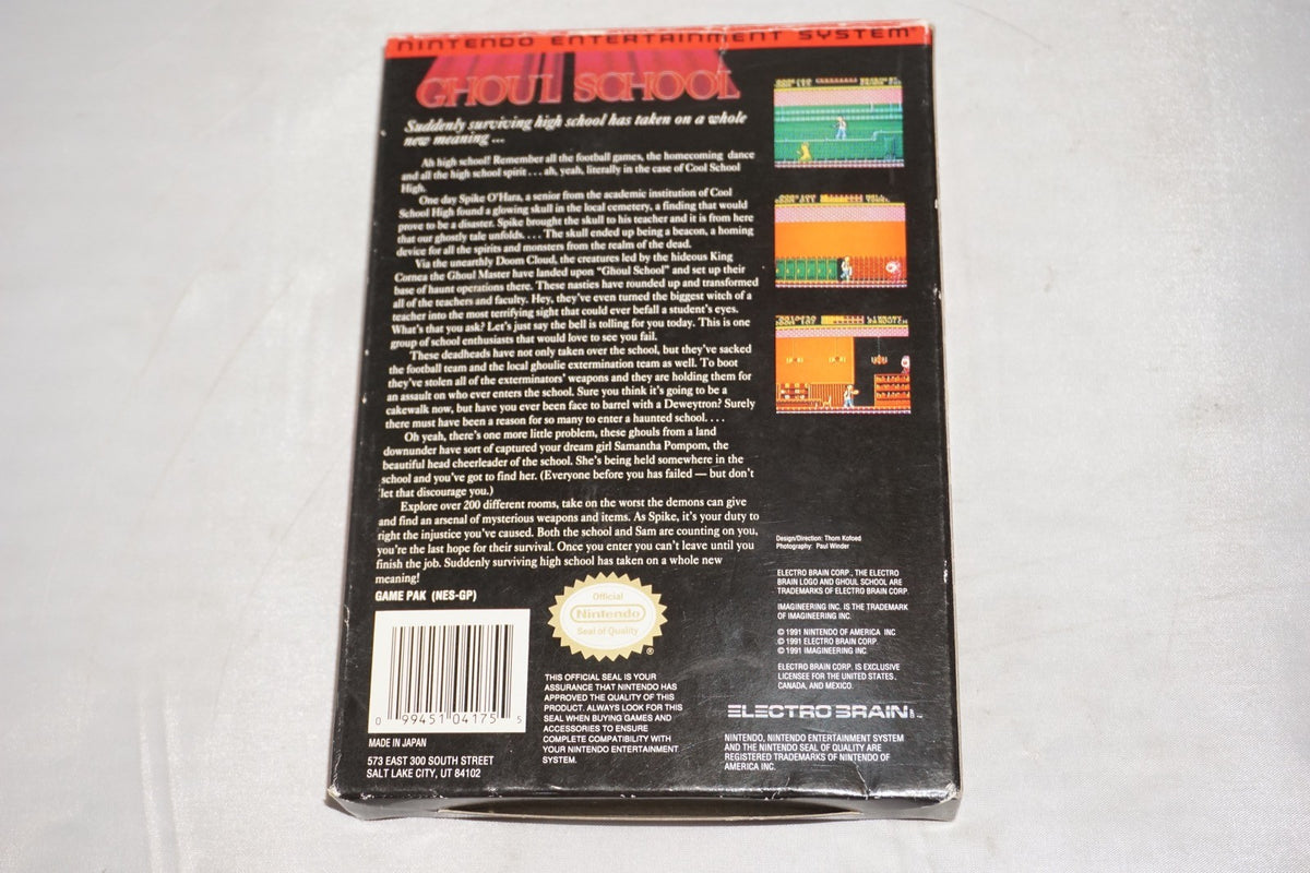 Ghoul School (Nintendo NES) Complete in Box w/ Reg Card CIB
