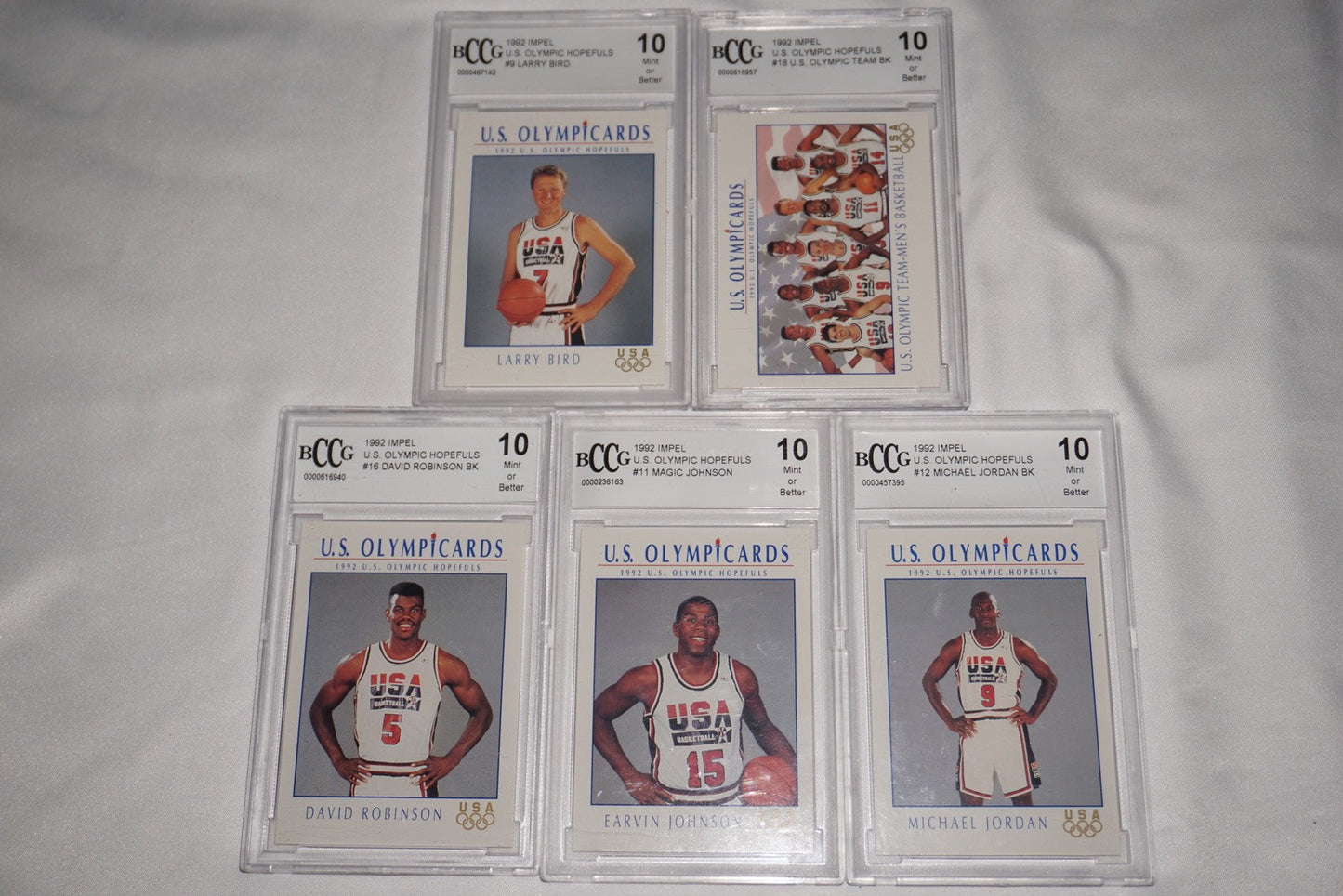 1992 Impel U.S Olympic Hopefuls Set #9 #16 #11 #12 #18 Team BCCG Jordan Bird 10