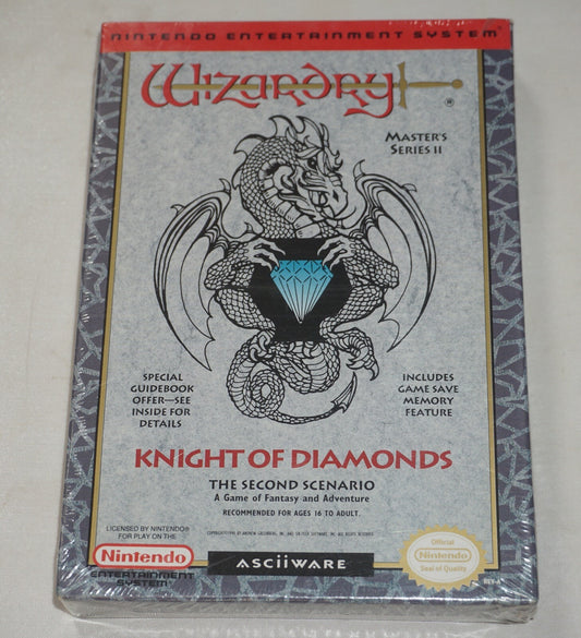 Wizardry Knight Of Diamonds (Nintendo NES) NEW Factory Sealed