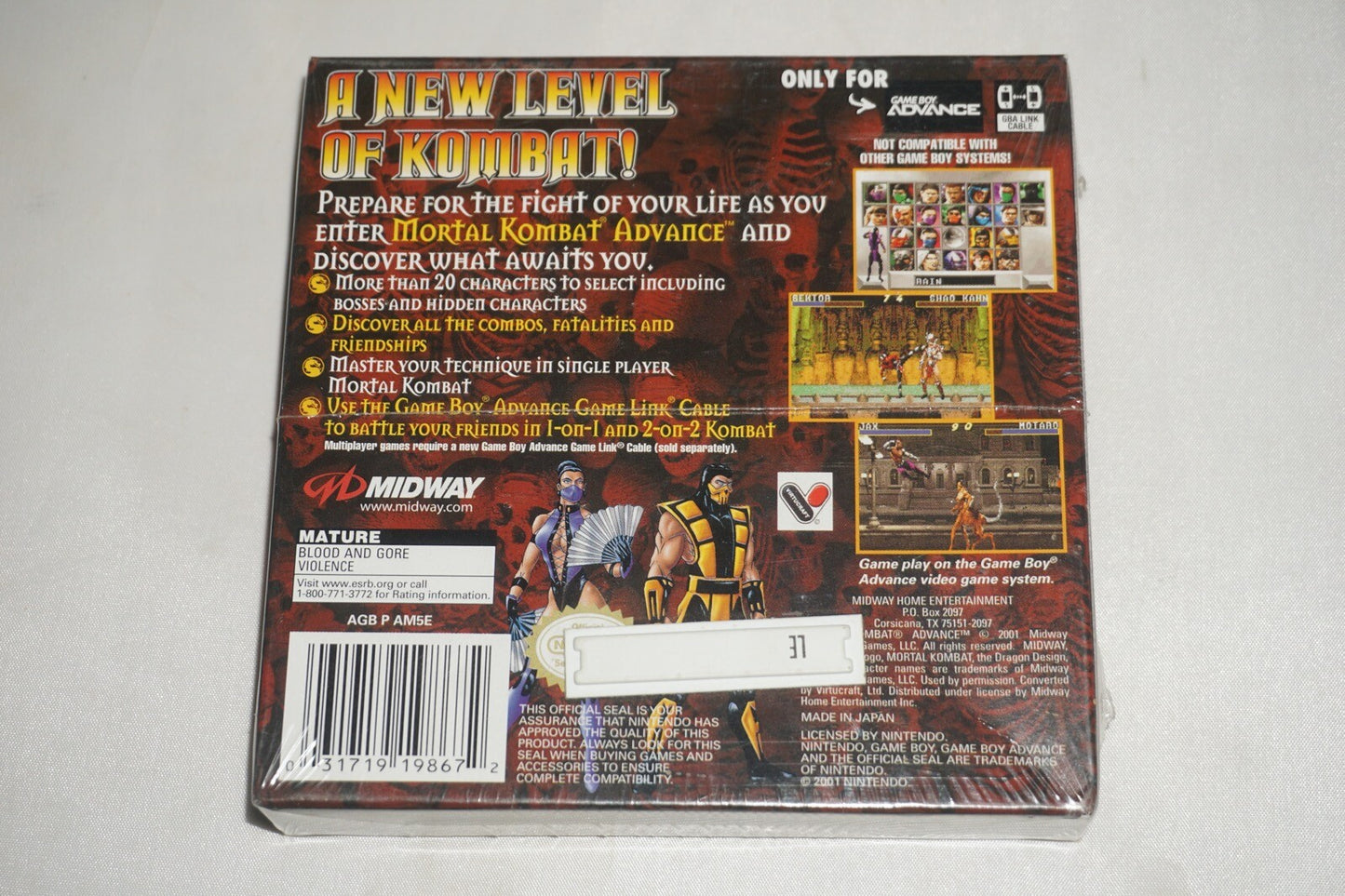 Mortal Kombat MK (Nintendo Gameboy Advance GBA) NEW Factory Sealed