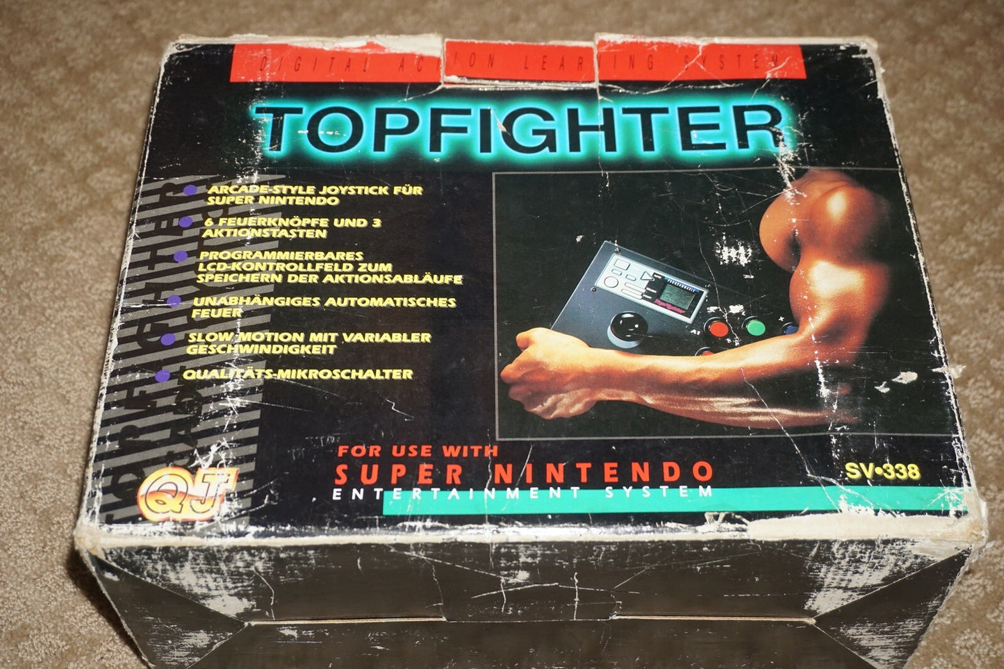 Topfighter Arcade Stick Controller (Super Nintendo SNES) Complete in Box CIB