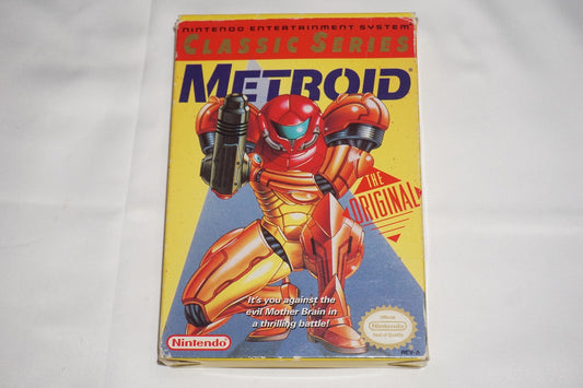 Metroid Classic Yellow (Nintendo NES) Complete in Box CIB