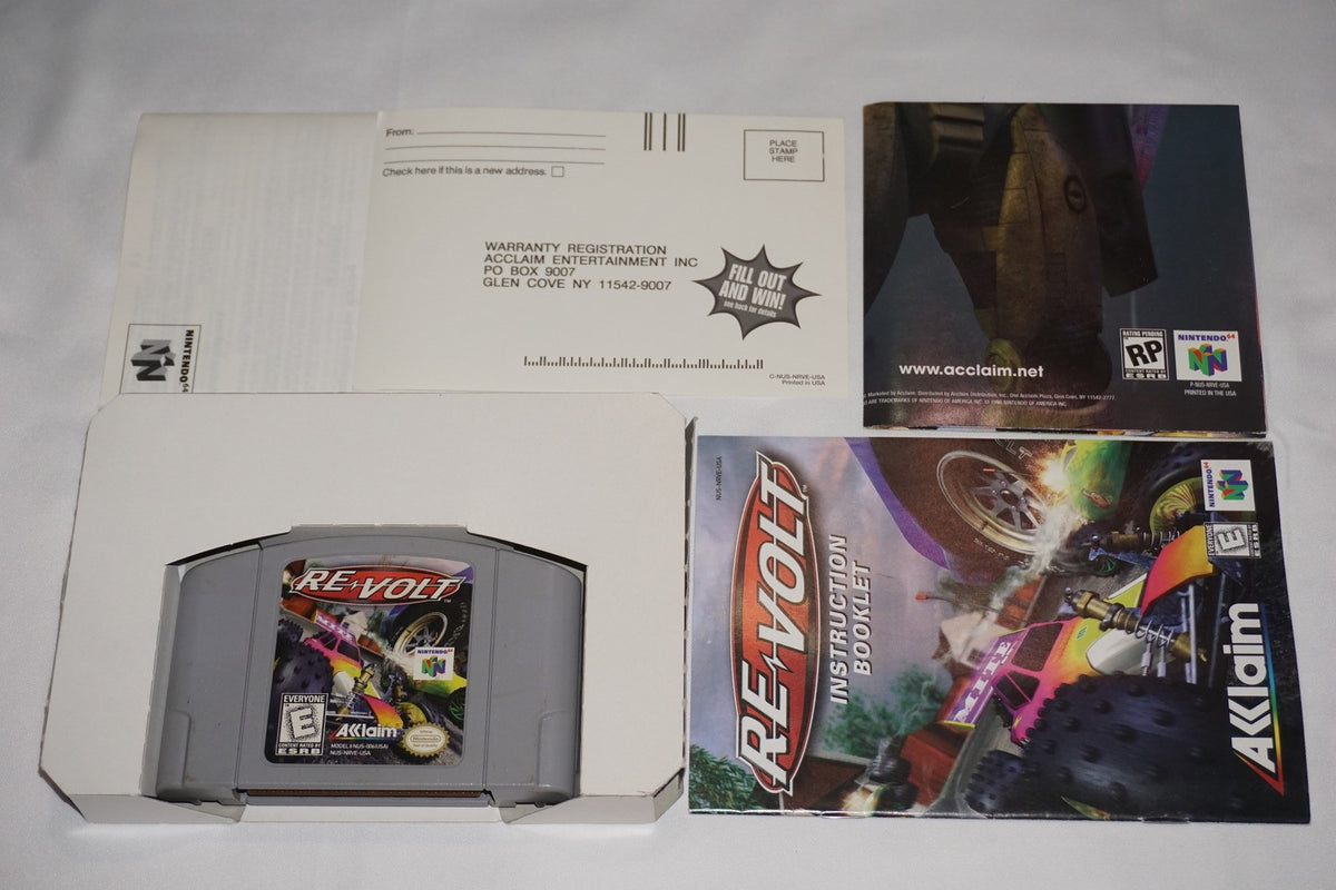 Re-volt Revolt (Nintendo 64 N64) Complete in Box w/ Reg Poster CIB