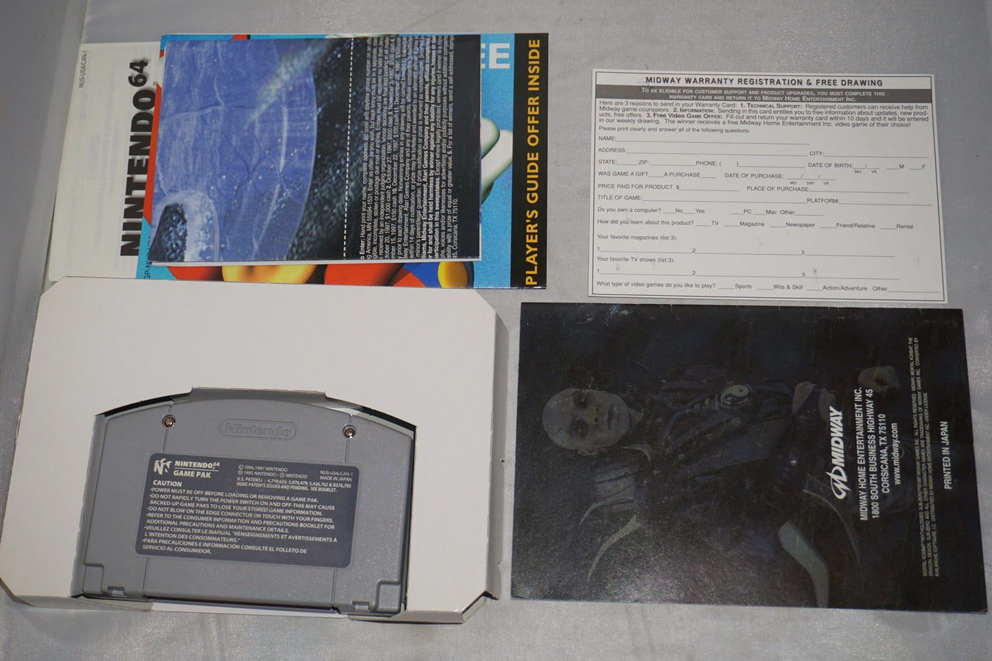 Mortal Kombat Mythologies Sub-Zero (Nintendo 64 N64) Complete Poster Reg CIB