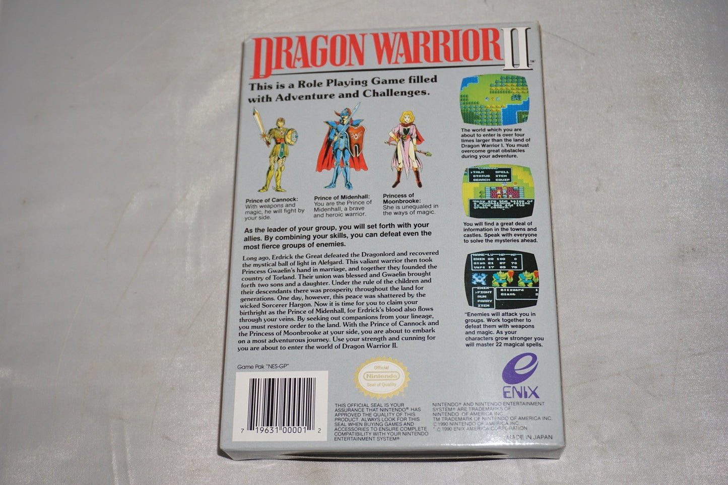 Dragon Warrior II 2 (Nintendo NES) Complete in Box CIB