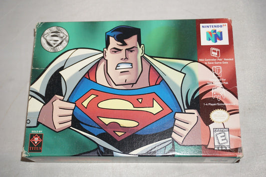 Superman (Nintendo 64 N64) Complete in Box w/ Poster CIB