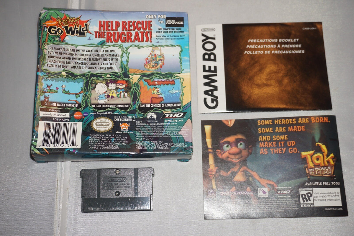 Rugrats Go Wild (Nintendo Gameboy Advance Game Boy GBA) Complete CIB