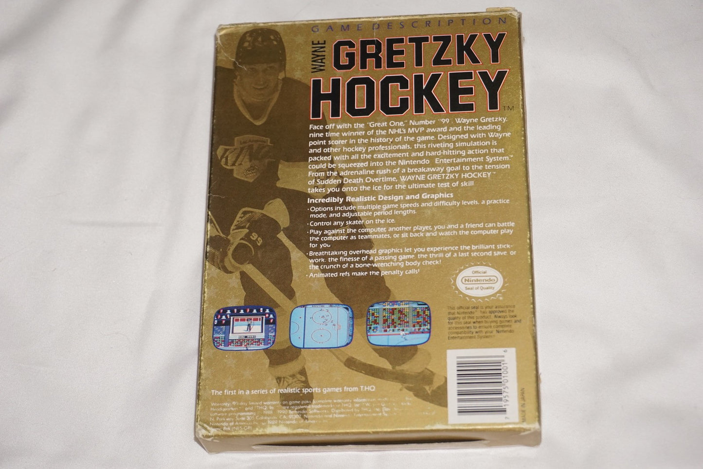 Wayne Gretzky Hockey (Nintendo NES) Complete in Box CIB